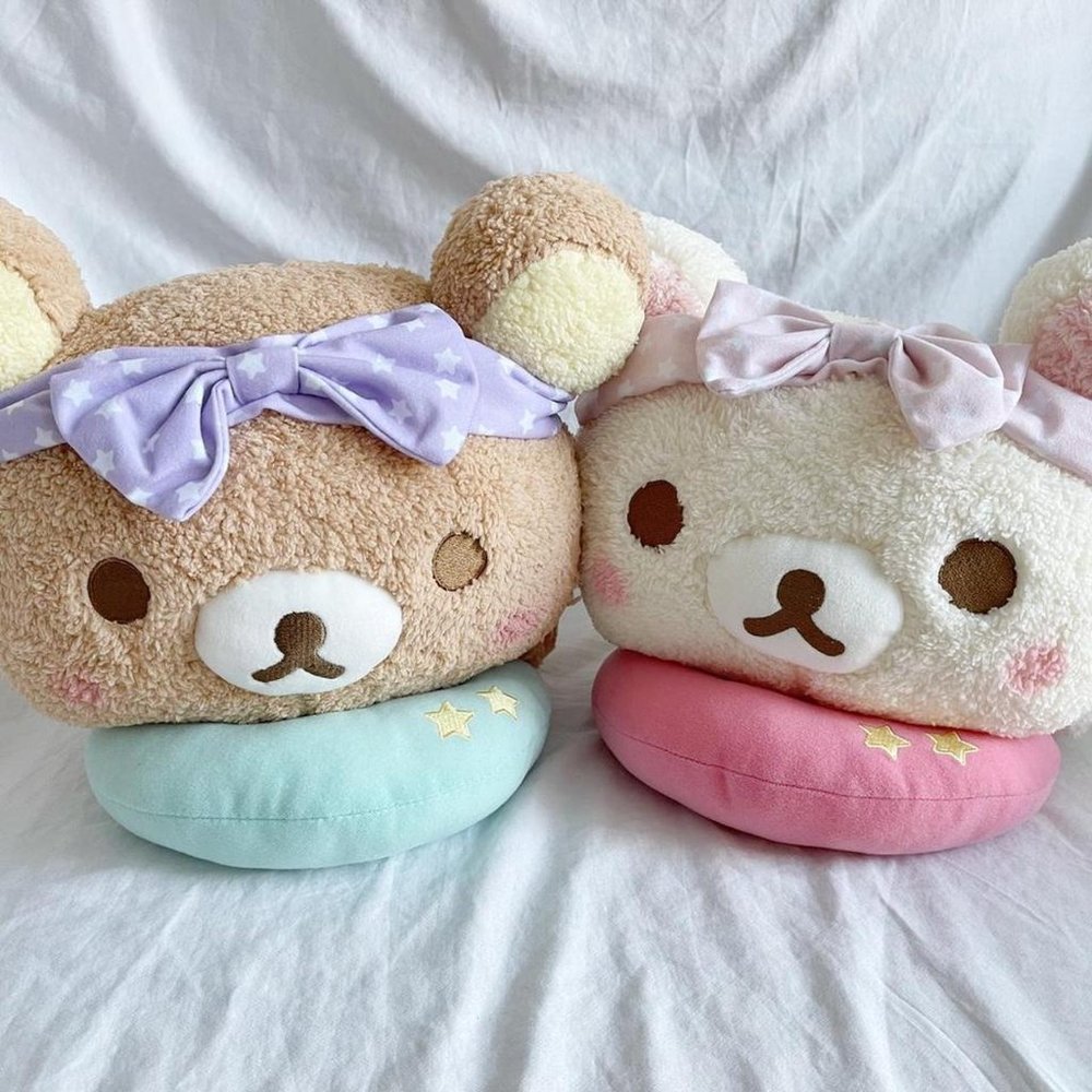 Rilakkuma and Korilakkuma - Pajama Party Lying Down Plushie (NWT)
